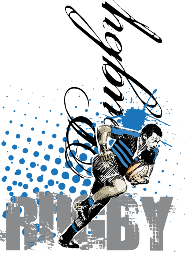 Design Bleu Rugbyman Centre
