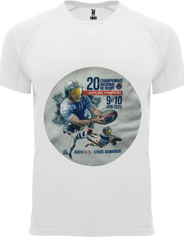 Tee shirt Rugby "20 ème Championnat National Rugby SAPEURS POMPIERS"