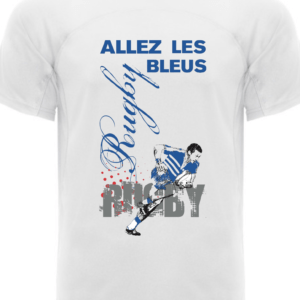 Tee-shirt Rugby " Allez les Bleus " pour les CLUBS