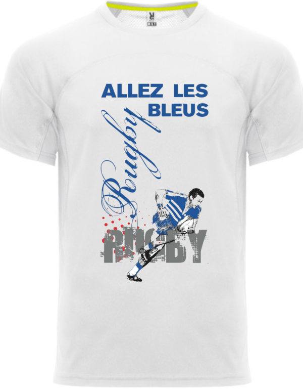 Tee-shirt Rugby " Allez les Bleus " pour les CLUBS